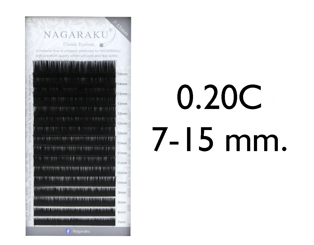 PESTAÑA NAGARAKU MIXTA 0.20C 7-15 MM