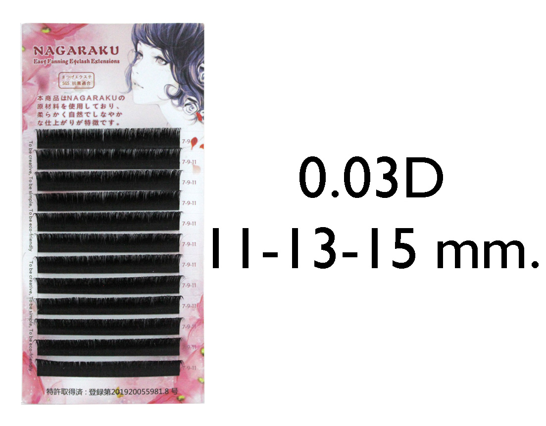 PESTAÑA NAGARAKU MIXTA ETIQ ROSA0.03D11-13-15 MM