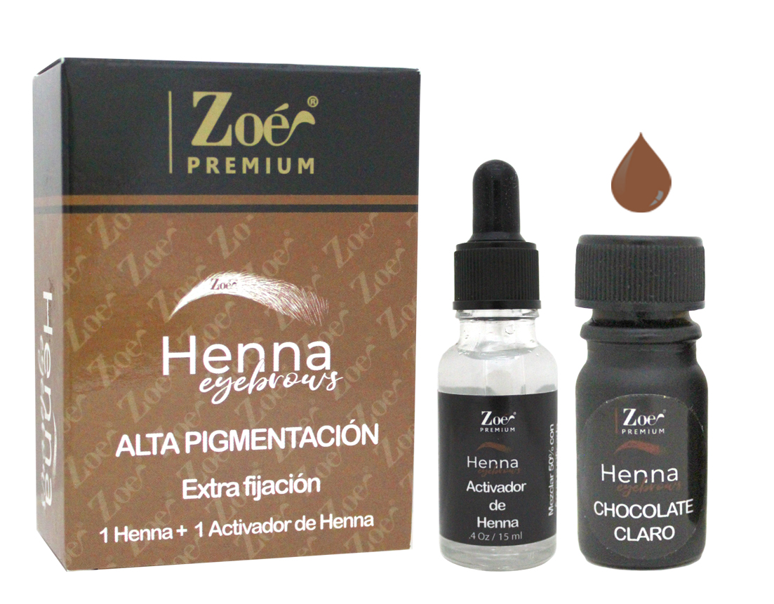 HENNA CAFE EYEBROWS ZOE 15 GRS C/ACT DE 20ML
