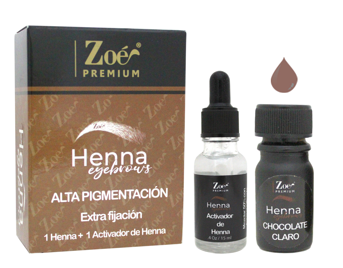 HENNA CHOCOLATE CLARO EYEBROWSZOE 15GRS C/ACT 20ML