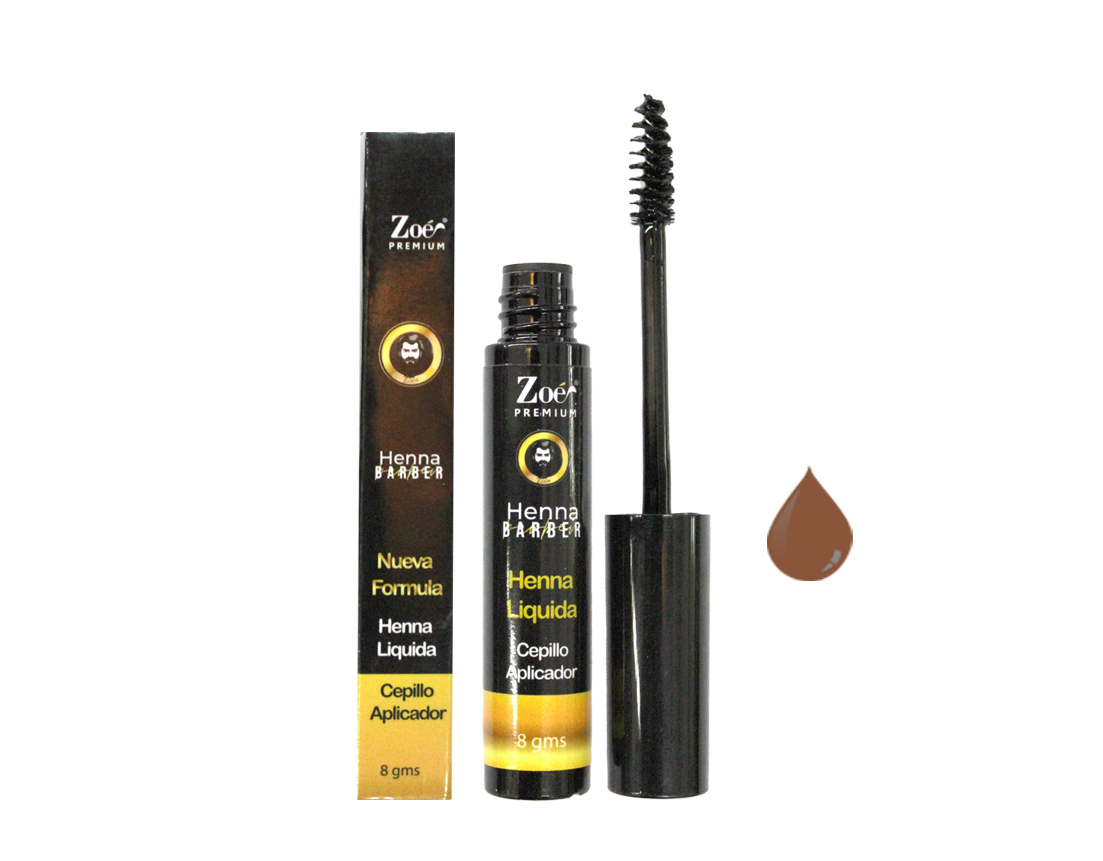 HENNA BARBER LIQUIDA CEPILLO CAFE
