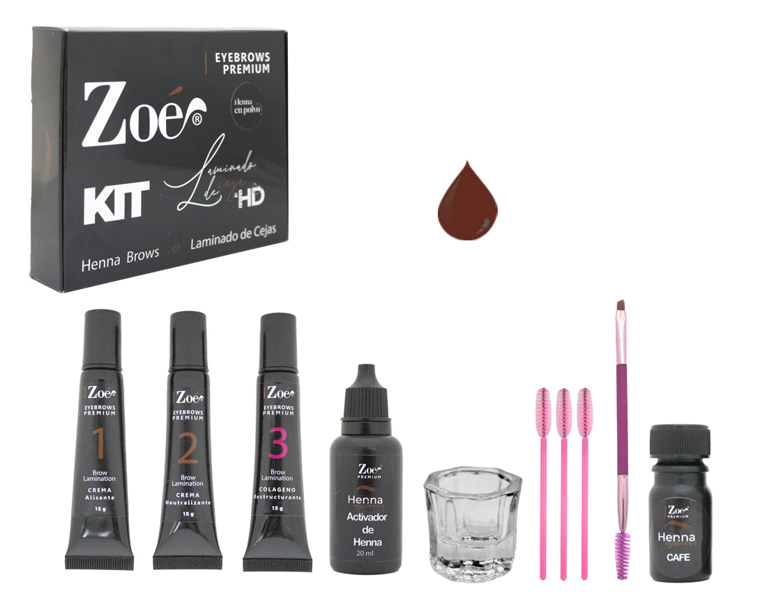 KIT DE LAMINADO CON HENNA POLVO CHOCOLATE