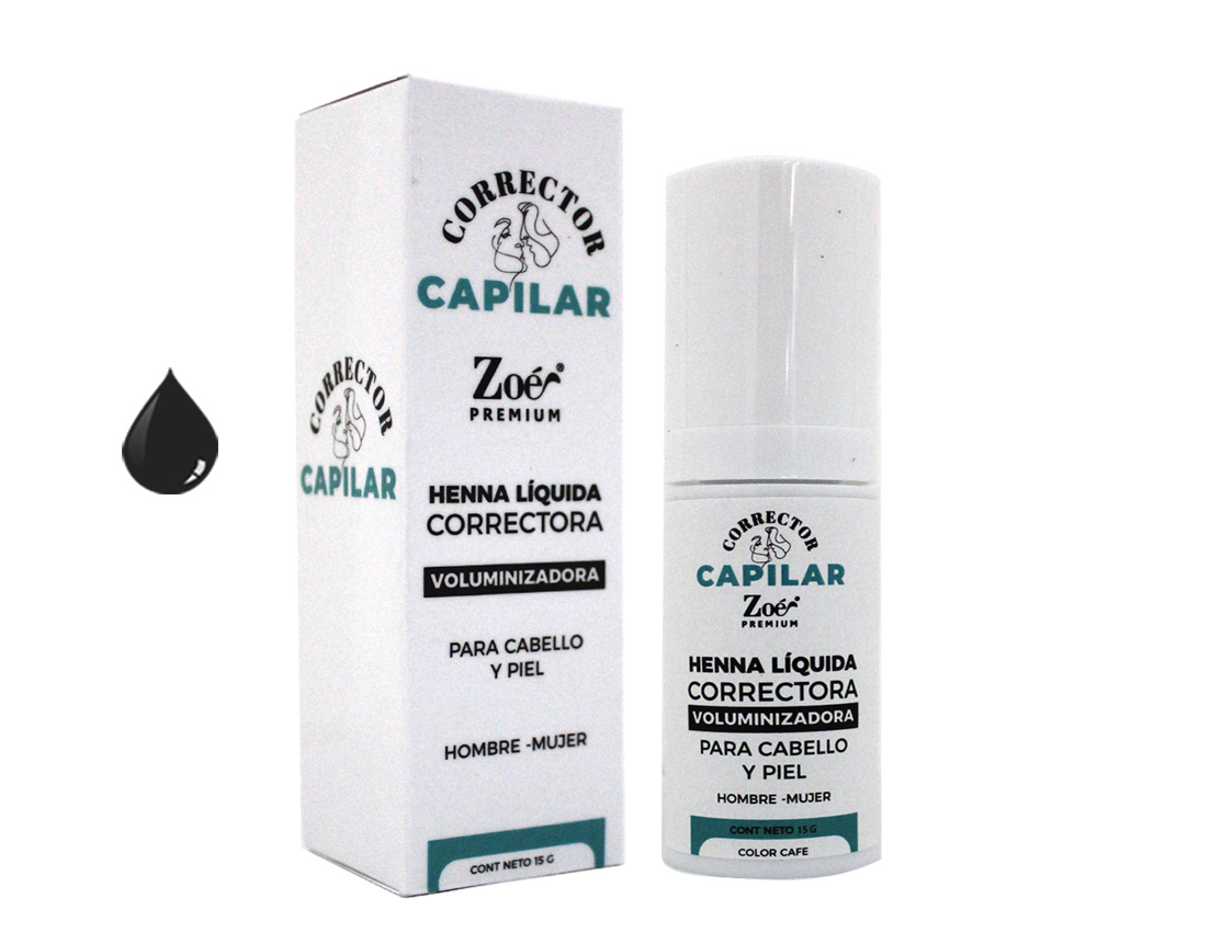 HENNA LIQUIDA CORRECTOR CAPILAR 15ML NEGRO
