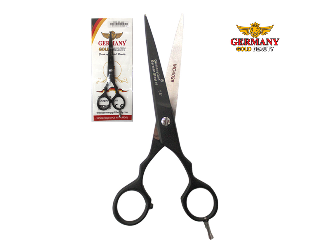 TIJERA MICRODENTADA NEGRO PELUQUERO5" MD-4026