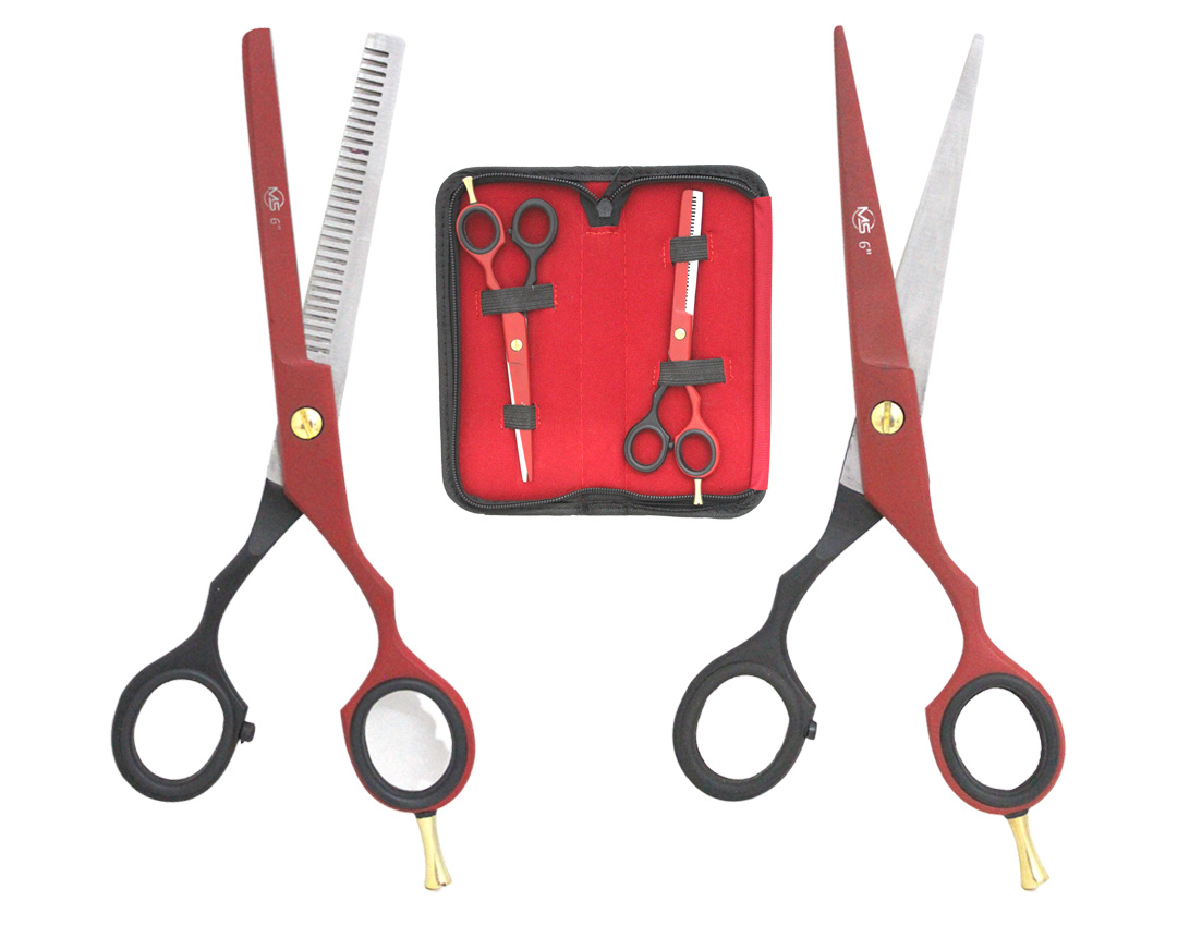 ESTUCHE C/2 PZ PELUQ/ENTRE NGO/ROJO 6" MS611