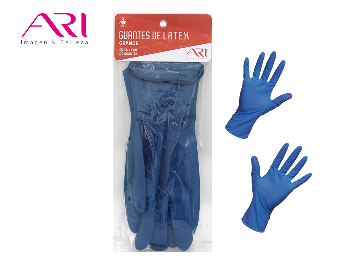 GUANTE DE LATEX AZUL CH 1 PAR ARI