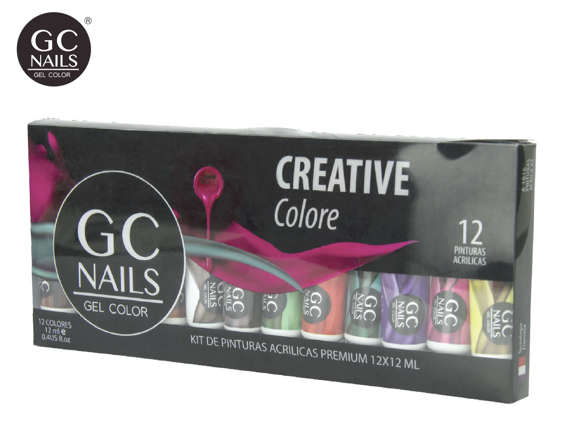 GC KIT D/PINTURA MANO ALZADA CREATIVE  12PZ GCPA12