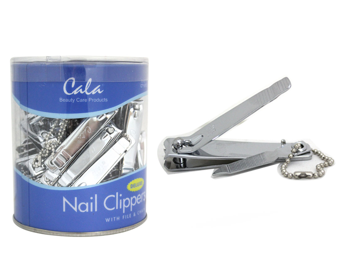 CORTA UÑAS C/LIMA/CADENA BOTE MED C/60 PZS 70-7